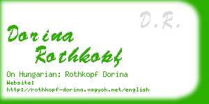 dorina rothkopf business card